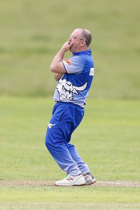 Brierly-Christ Church's Jason Greer reacts after nearly getting a wicket. Picture: Mark Witte