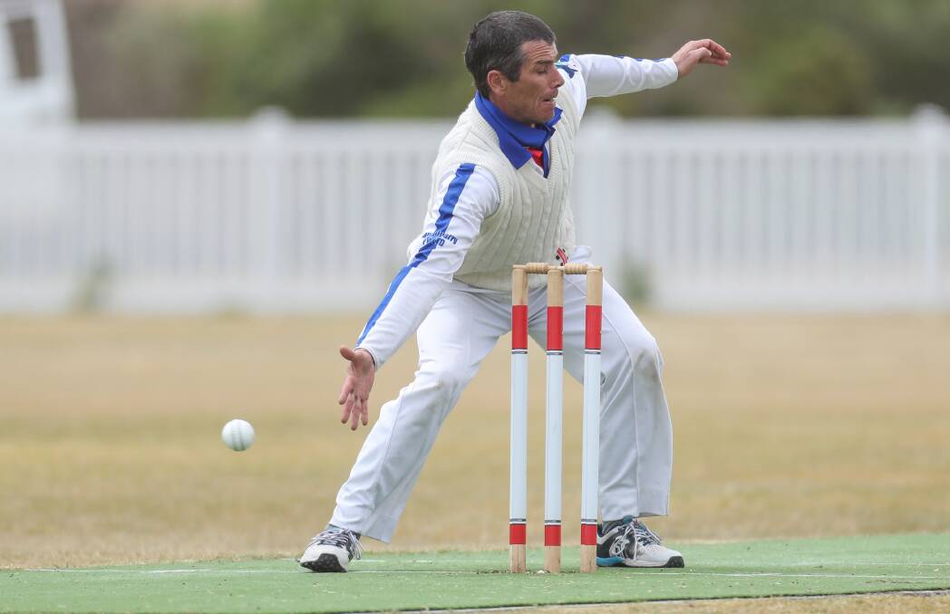 WITHIN REACH: Panmure's Nathan Shand fields the ball directed at the stumps. Picture: Morgan Hancock