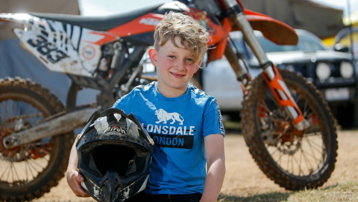 WINNER: Paddy Lewis won his class at the Shipwreck Coast Motocross Club's two-day open. Picture: Anthony Brady