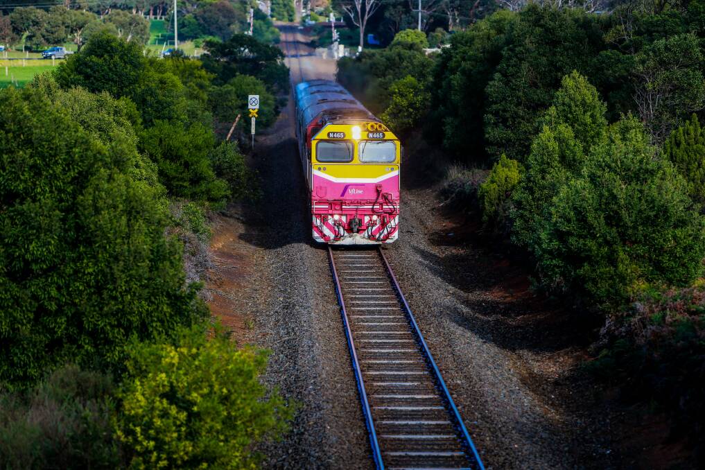 SLOW PROCESS: The old V/Line trains will continue to run on the Warrnambool Line until at least 2024, with VLocity trains not expected for another three years. Picture: Anthony Brady