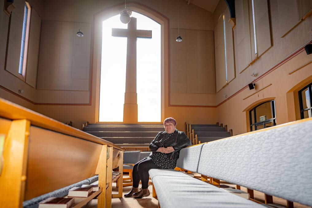 Reverend Nunn at the Koroit Street church in Warrnambool. Picture by Eddie Guerrero 