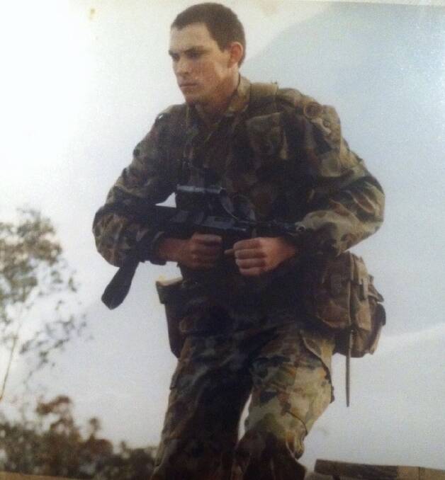 Paul Rushbrook during his time in the army. Picture supplied