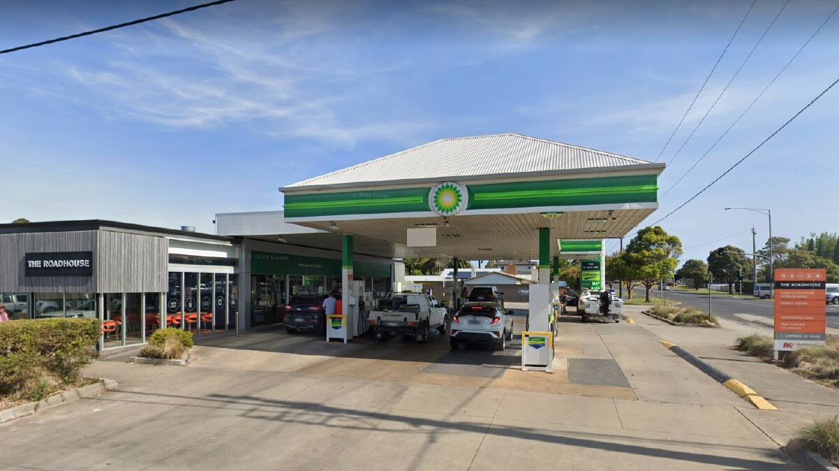 The Port Fairy BP where police attended a crash on March 8.