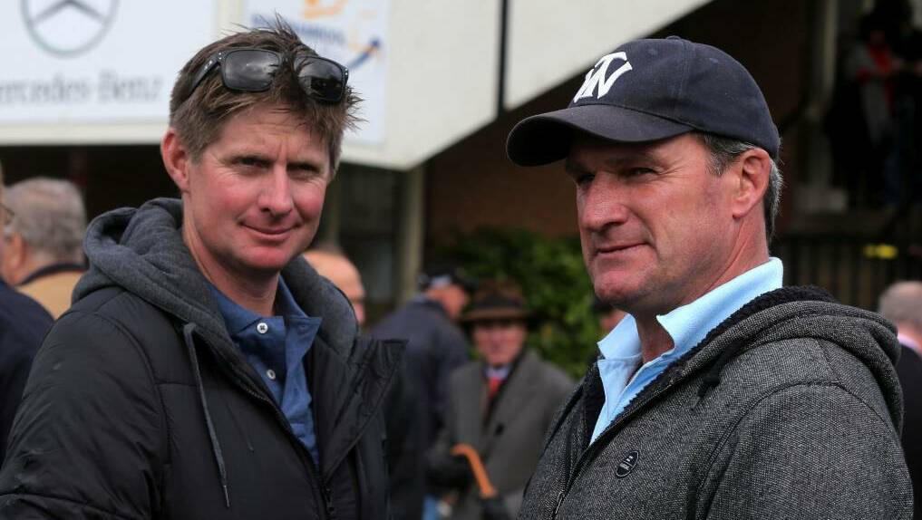 Former Warrnambool horse trainer Jarrod McLean and Melbourne Cup-winning trainer Darren Weir.