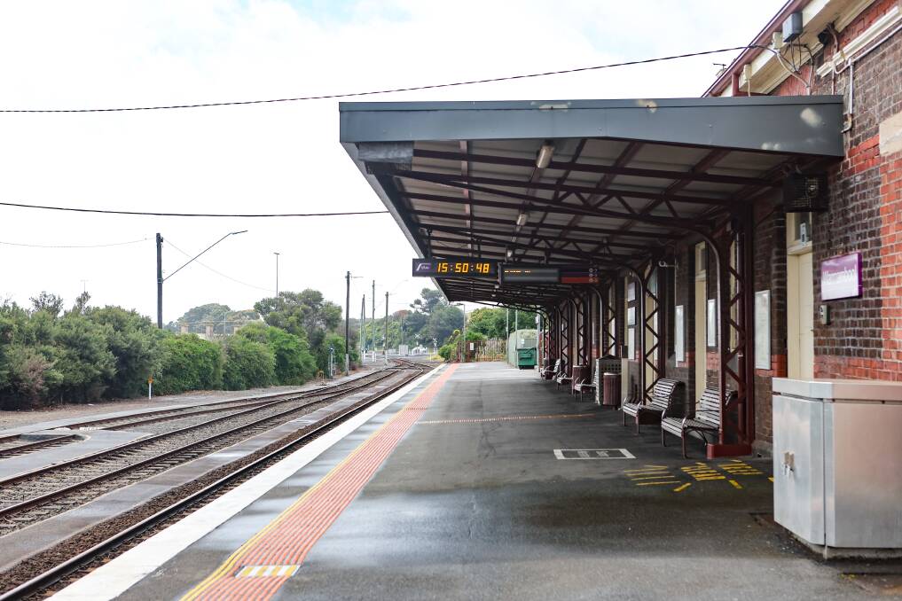 The Warrnambool train station is too short to accommodate all six carriages on the much-anticipated VLocity trains. Picture by Anthony Brady