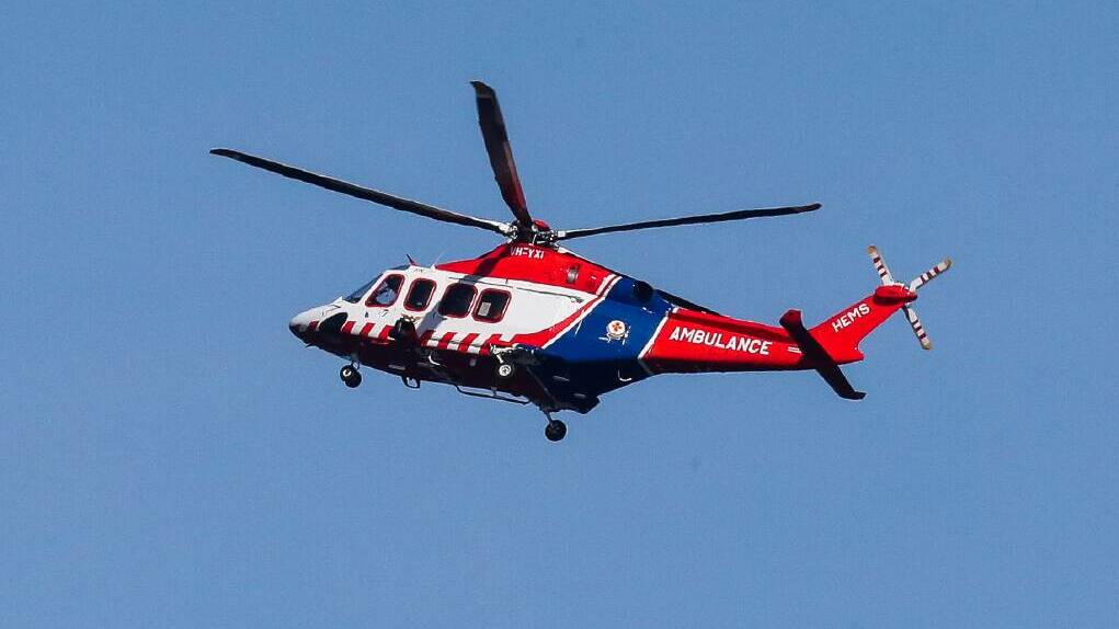 School-aged boy flown to hospital after collision