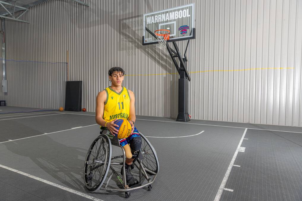 Jaylen Brown is part of the Australian wheelchair basketball program. Picture by Eddie Guerrero 