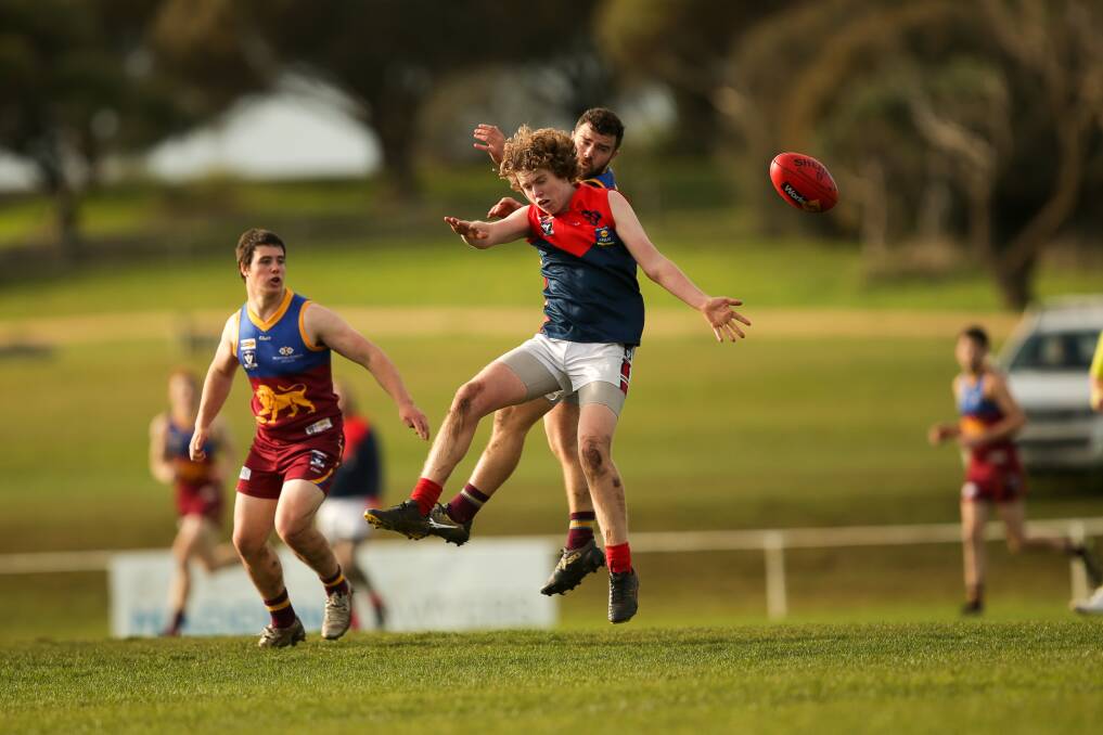 Timboon Demons' Henry Stansfield, pictured playing in 2022, has impressed in the midfield. File picture 