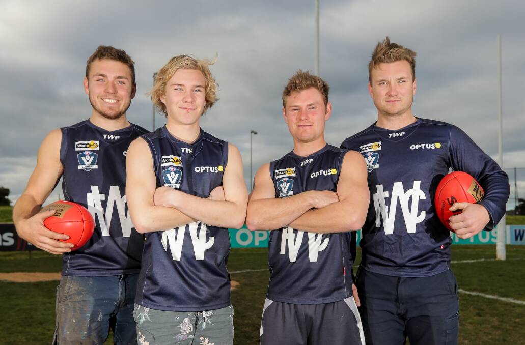 Beau, Noah, Jye and Jed Turland pictured in 2018. File picture 