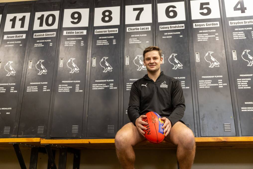 Charlie Lucas will get his name on a Camperdown locker after reaching 100 games on Saturday. Picture by Eddie Guerrero 