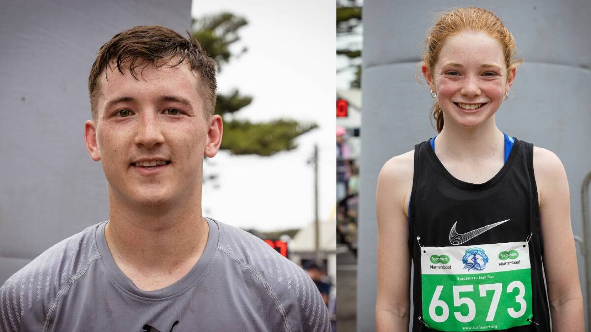 Werribee's Harrison White and Illowa's Charlotte Staaks won the 6km runs as part of the 2024 Surf T Surf. Pictures by Sean McKenna 