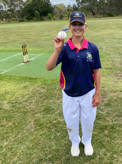 Talented all-rounder Sophie Brown took her first hat-trick while playing for Warrnambool's under 14 country week side. Picture supplied 