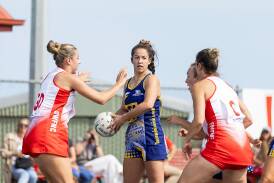 North Warrnambool Eagles goal attack Skye Billings is in fine form. Picture by Anthony Brady 