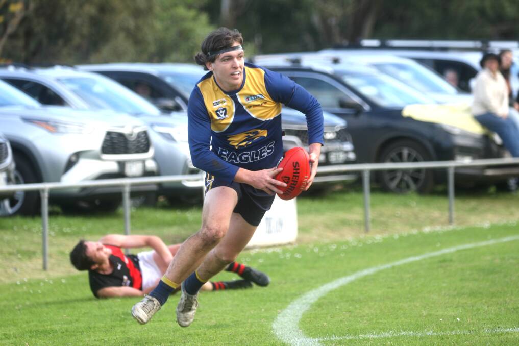 Bailey Jenkinson is one of North Warrnambool Eagles' important players. Picture by Meg Saultry 