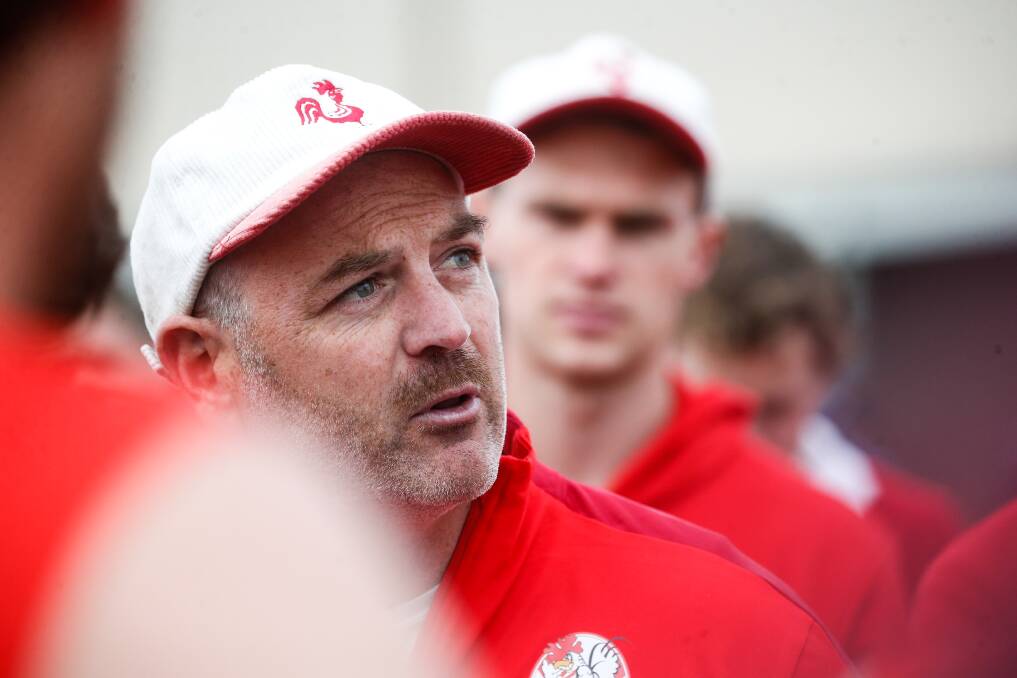 South Warrnambool's Mat Battistello is eyeing his first Hampden league premiership as a coach. Picture by Anthony Brady 