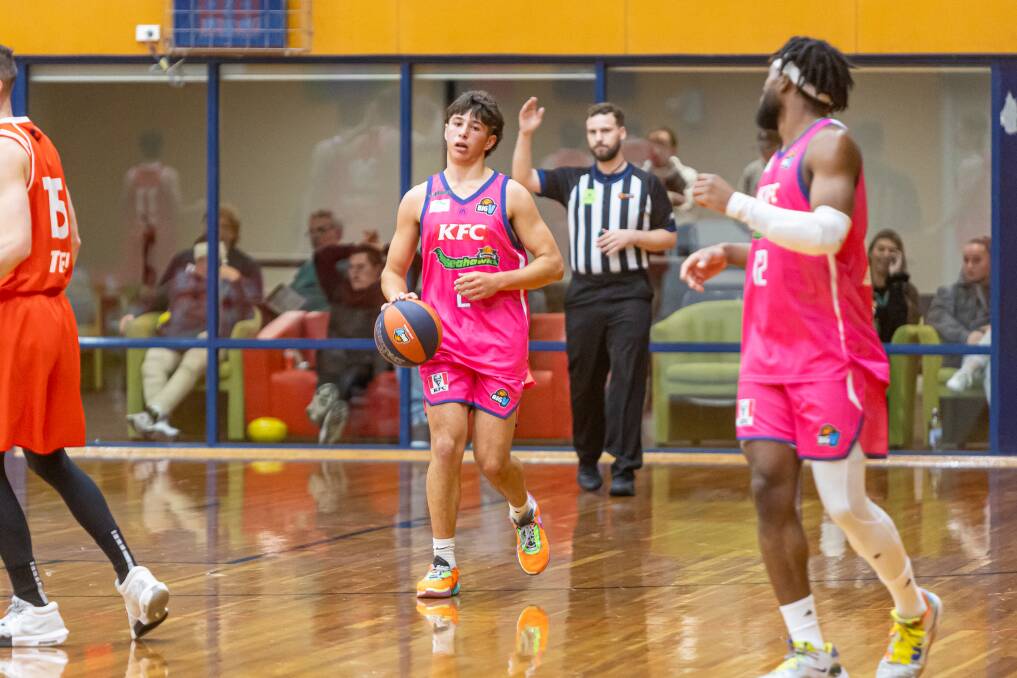 Warrnambool basketballer Josh Miller in action for his new team during the 2024 Big V season. Picture by Eddie Guerrero 