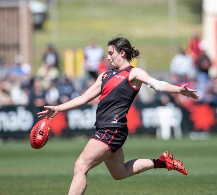Bonnie Toogood kicked two goals for Essendon against Geelong. Picture by Sean McKenna 