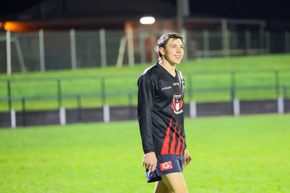 Paddy O'Sullivan enjoys a laugh on the Hampden interleague training track on Thursday night. Picture by Anthony Brady 