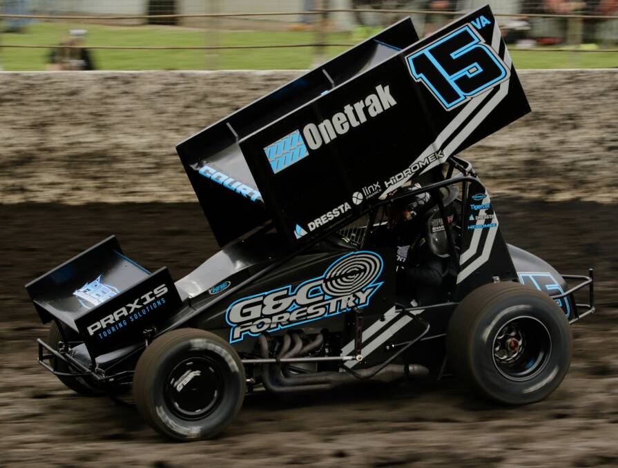 Dane Court is embracing the challenge of sprintcar racing. Picture by Robert Lake Photography 