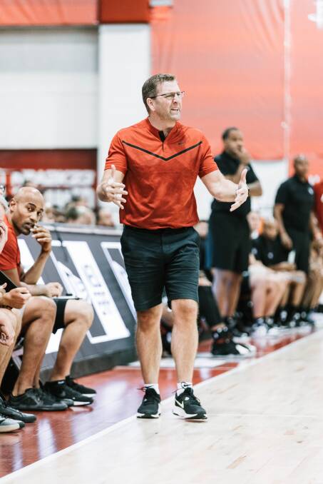 Trevor Gleeson coaches from the sidelines during his time as a Toronto Raptors' assistant. Picture supplied 