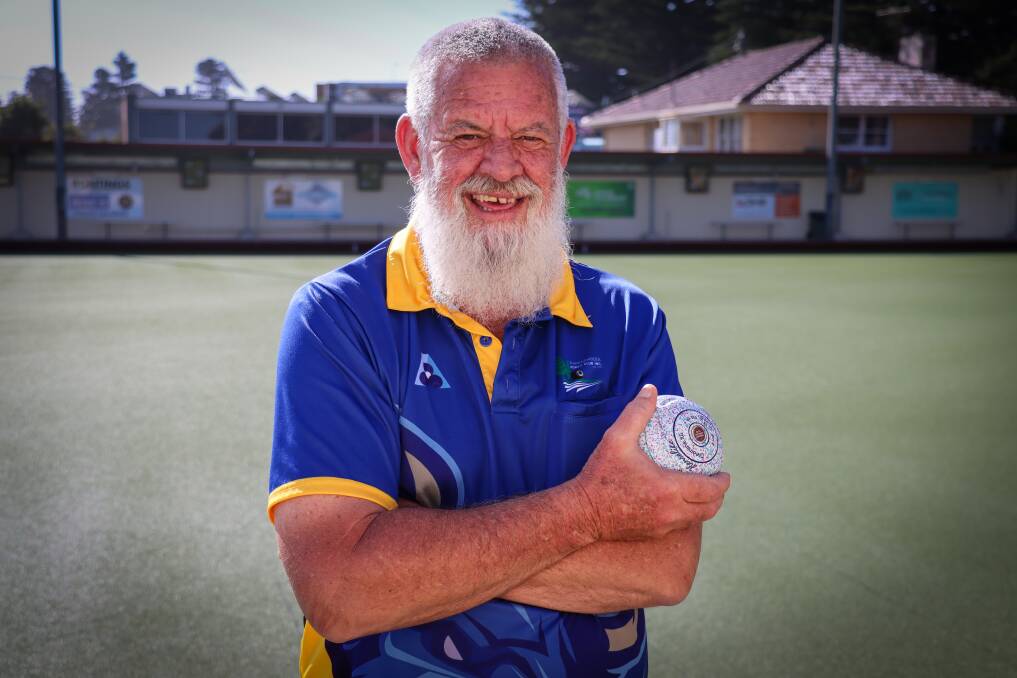 Warrnambool Gold lawn bowler Paul O'Donnell is all smiles after making the 2023-24 Western District Playing Area weekend pennant finals. Picture by Justine McCullagh-Beasy 