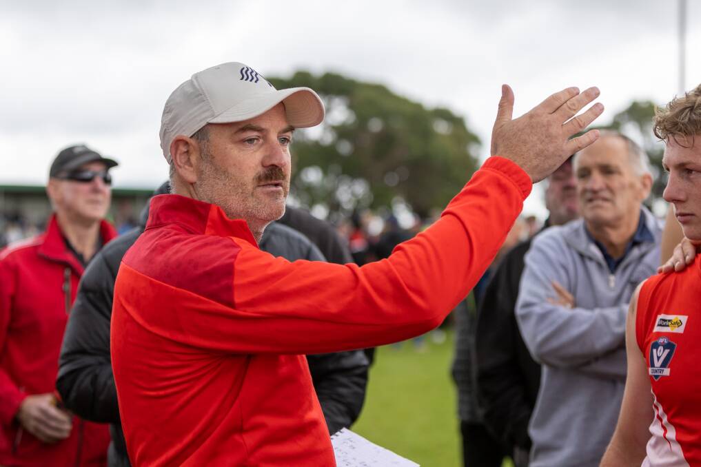 South Warrnambool coach Mat Battistello has led his senior football side to the 2023 Hampden league grand final. Picture by Eddie Guerrero 
