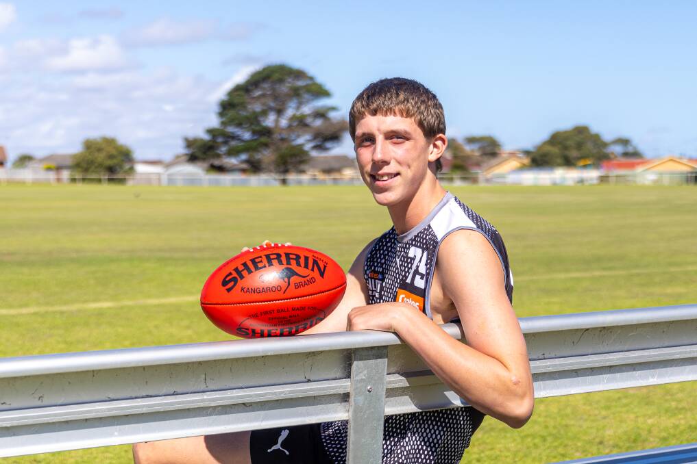 Chad Finck, pictured at GWV Rebels' pre-season training in Warrnambool, will be Portland's sole representative in the Coates Talent League in 2024. Picture by Eddie Guerrero 