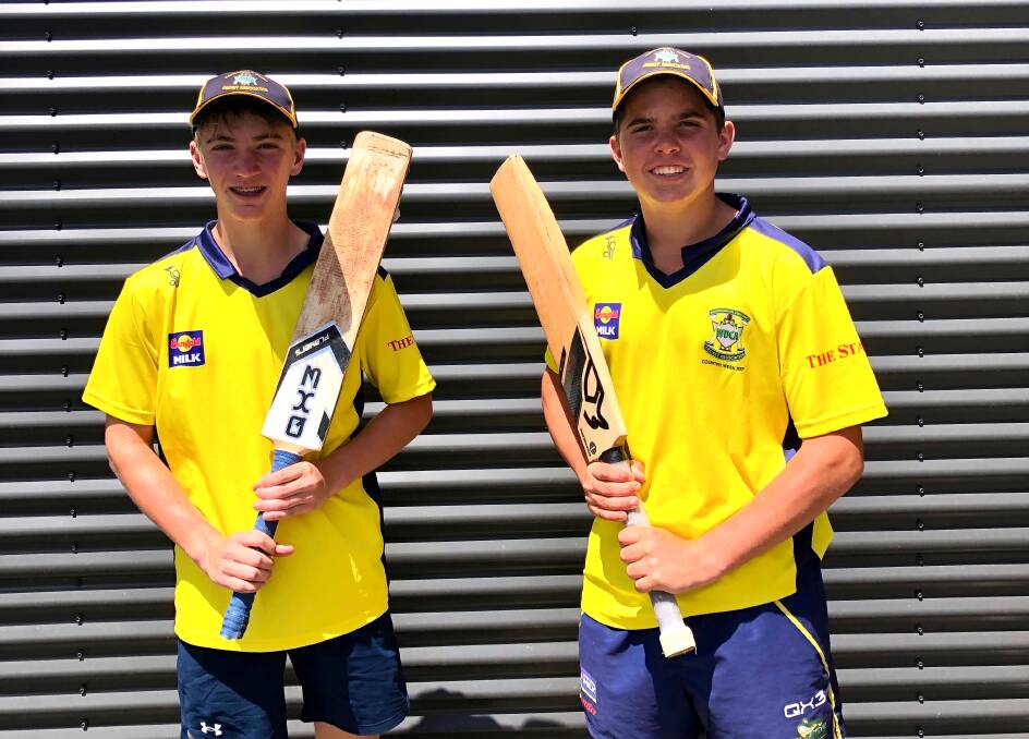 Lachlan Rea and Mack Mills made runs for Warrnambool Gold against Mount Gambier. Picture supplied 