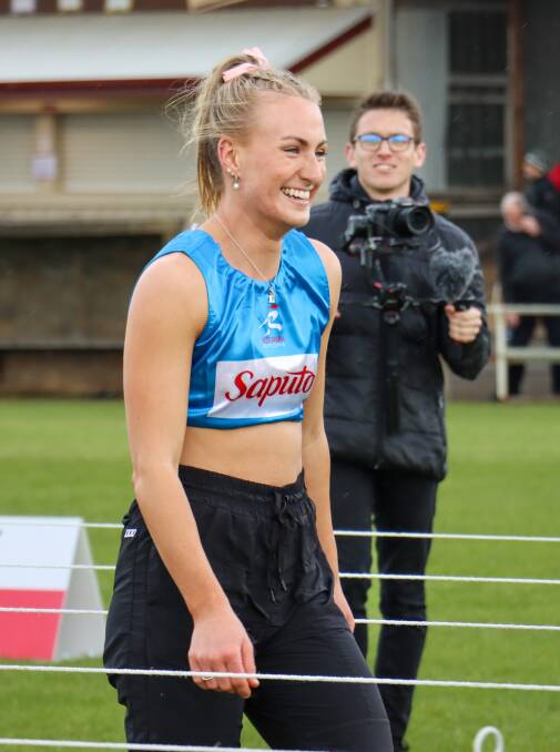 Layla Watson, pictured at the 2023 Cobden Gift, is chasing success at the 2024 Stawell Gift. Picture by Justine McCullagh-Beasy 