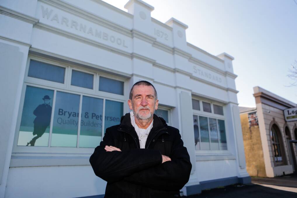 Former The Standard reporter Peter Fletcher has fond memories of working in the newspaper's original home on Koroit Street. Picture by Anthony Brady 