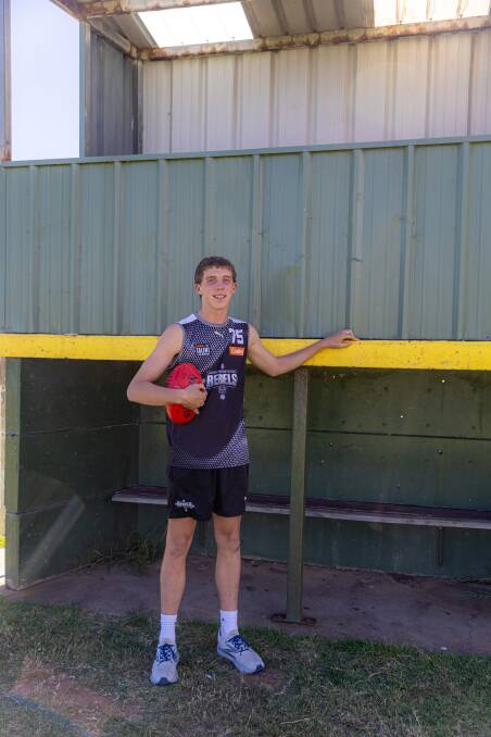 Promising GWV Rebels footballer Chad Finck is six-foot-five and still growing. Picture by Eddie Guerrero 