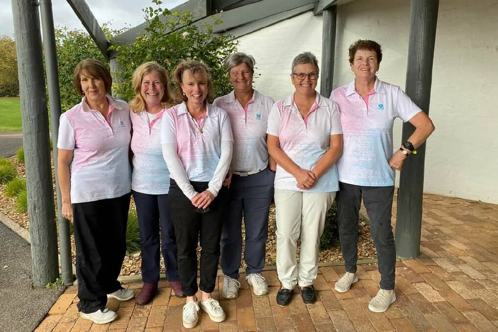 WINNING WAYS: Terang's Margie Driscoll, Karen Mather, Sharee Scanlon, Cate Glennon, Jenny Meade and Aileen Clarke won the Western District Golf Association division one pennant title. 