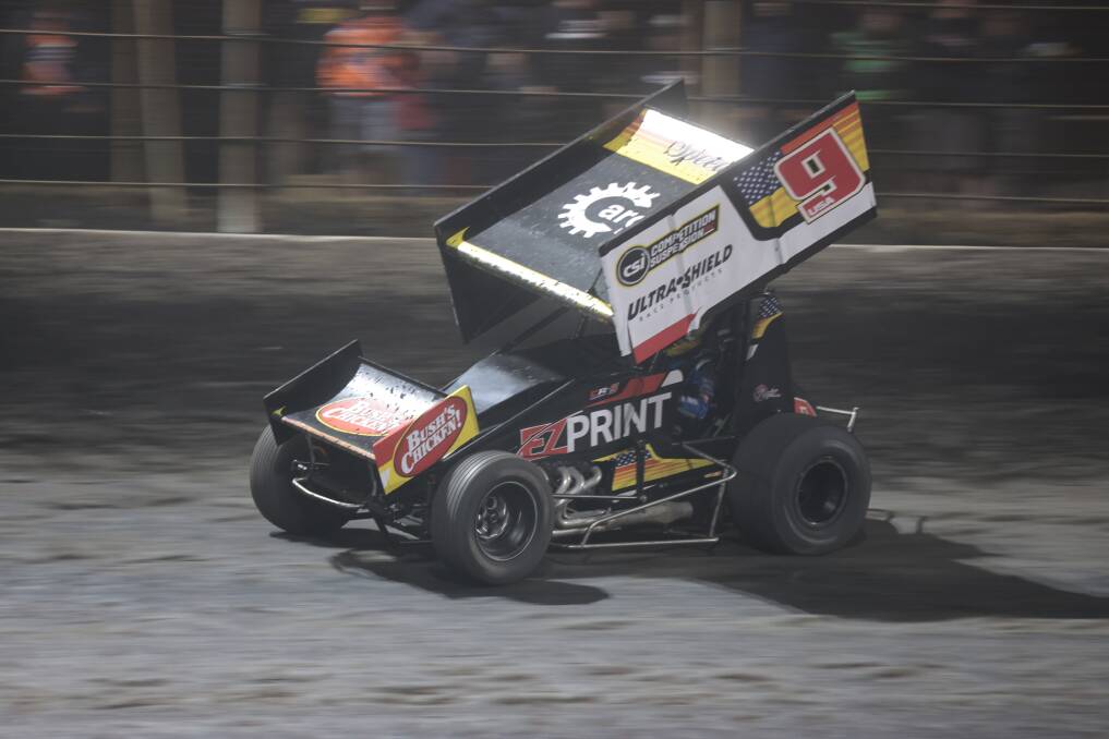 Chase Randall in action on New Year's Day 2023. His USA 9 car will have a new-look colour scheme this season. Picture by Sean McKenna 