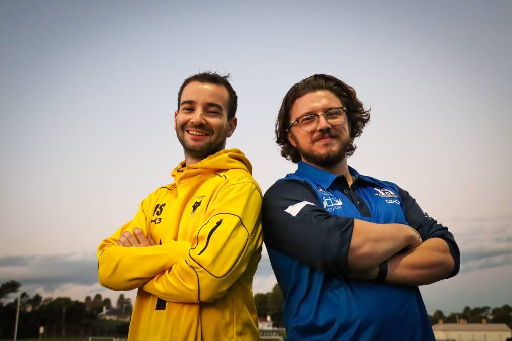 Warrnambool Wolves' Corrie Shields and Warrnambool Rangers' Elijah Macchia will coach against each other for the first time on Sunday. Picture by Justine McCullagh-Beasy 