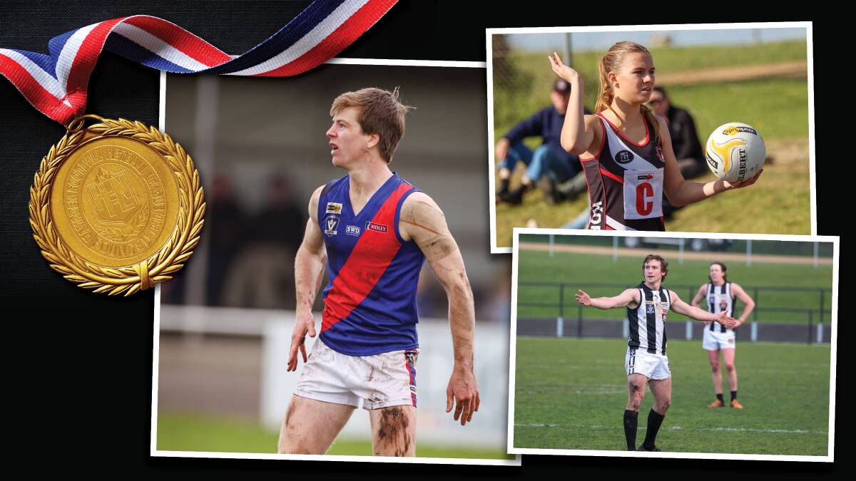 (clockwise) Terang Mortlake's Joe Arundell, Koroit's Millie Jennings and Camperdown's Cam Spence. Pictures by Sean McKenna, Justine McCullagh-Beasy and Eddie Guerrero 