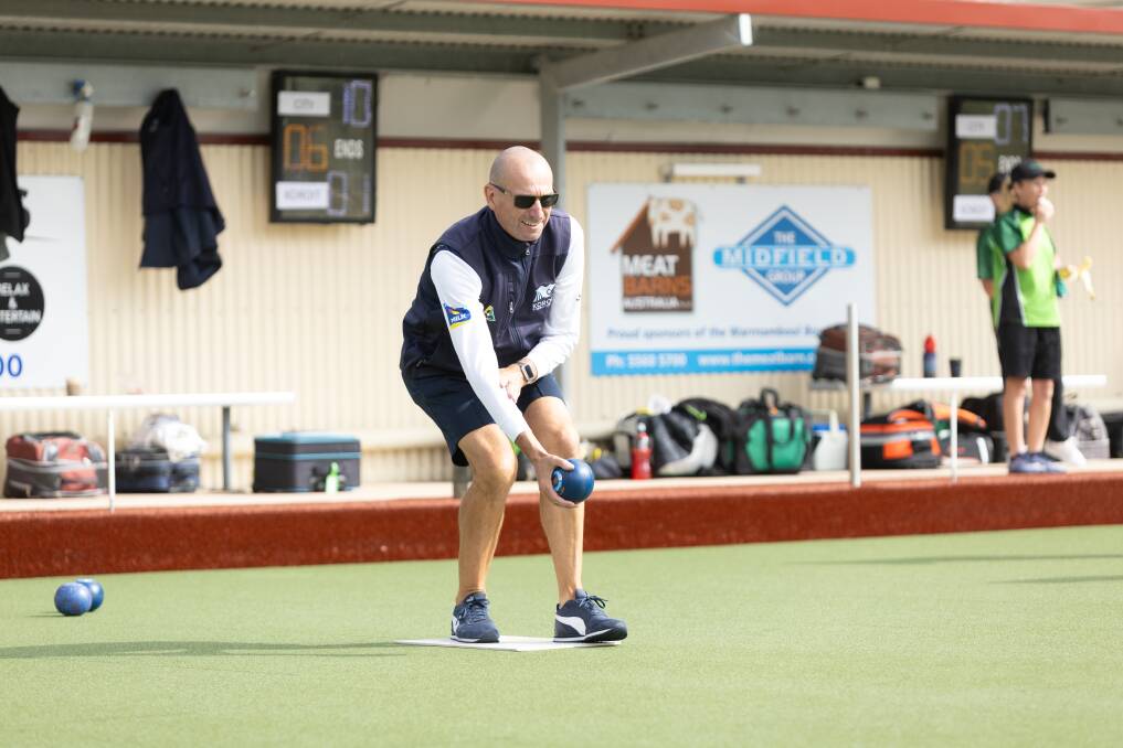 Koroit Orange's Peter Daly prepares to bowl in the WDPA midweek pennant preliminary final. Picture by Eddie Guerrero 