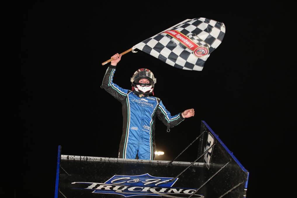 Lachlan McHugh has had success at Premier Speedway and knows how to roll into victory lane. Picture by Sean McKenna 
