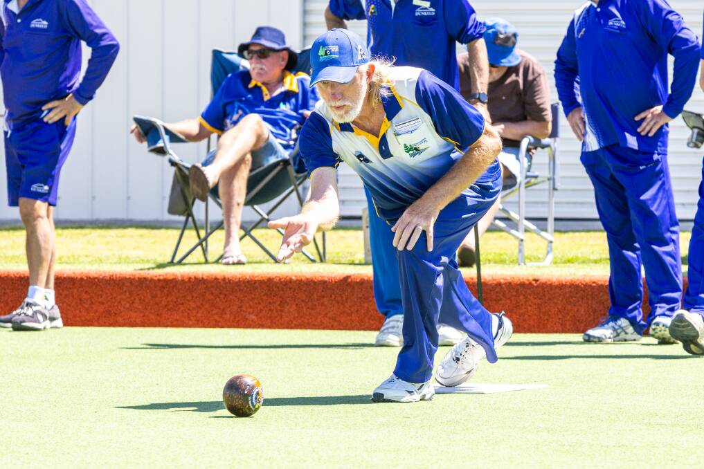 Warrnambool Gold's Ivan Cross, pictured in the first semi-final, will play in the Western District Playing Area division one weekend pennant preliminary final. Picture by Eddie Guerrero