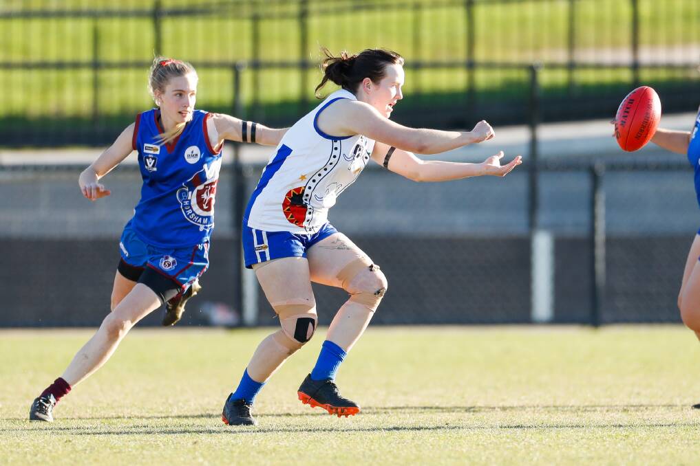 Hamilton Kangaroos captain Emily Pitts during the 2022 WVVFL grand final. File picture 