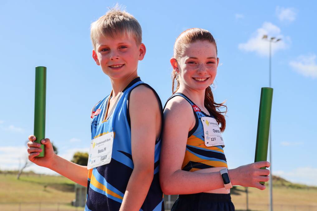 Beau Morrison, 10, and Charlotte Staaks, 11, are budding runners. Picture by Justine McCullagh-Beasy 