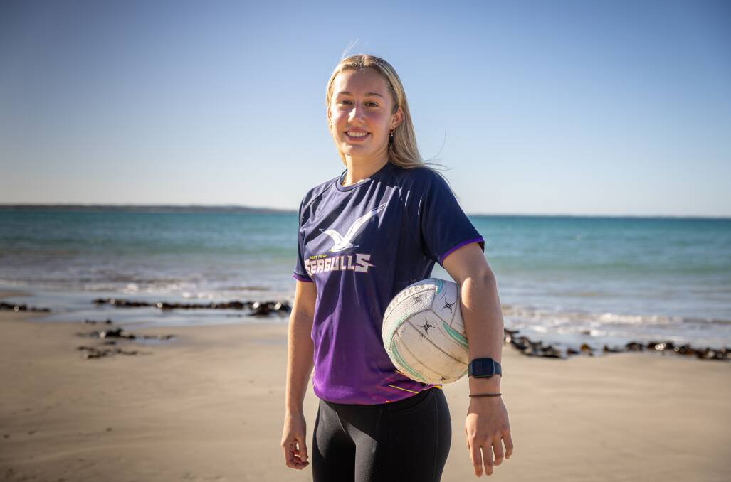 Tessa Allen, pictured at East Beach on Friday, is one of Port Fairy's on-court leaders. Picture by Eddie Guerrero 
