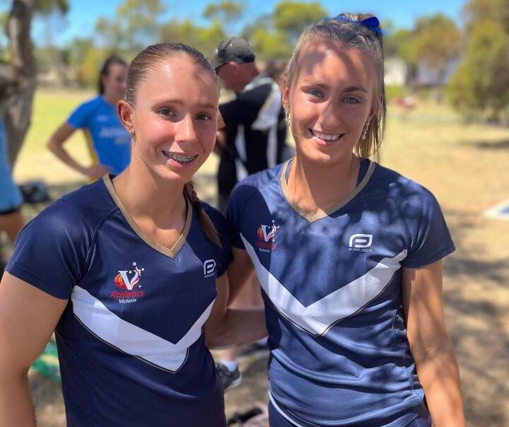 Warrnambool teenagers Grace Kelly and Layla Watson represented Victoria at the Australian All-Schools Track and Field Championships. 
