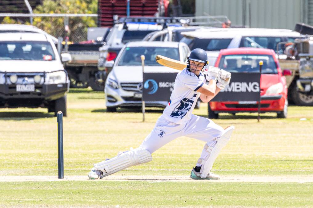 Kaden Wilson made a patient 120 for Port Fairy in its win over Wesley Yambuk Titans. Picture by Eddie Guerrero 