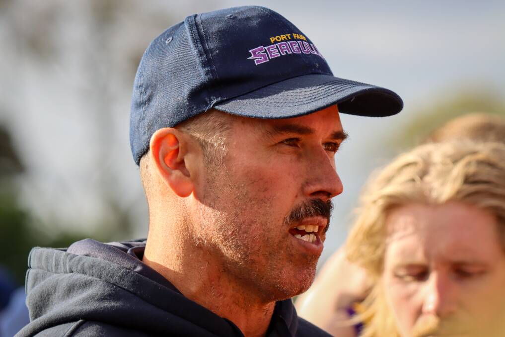 Dustin McCorkell is in his second season as Port Fairy coach. Picture by Justine McCullagh-Beasy 