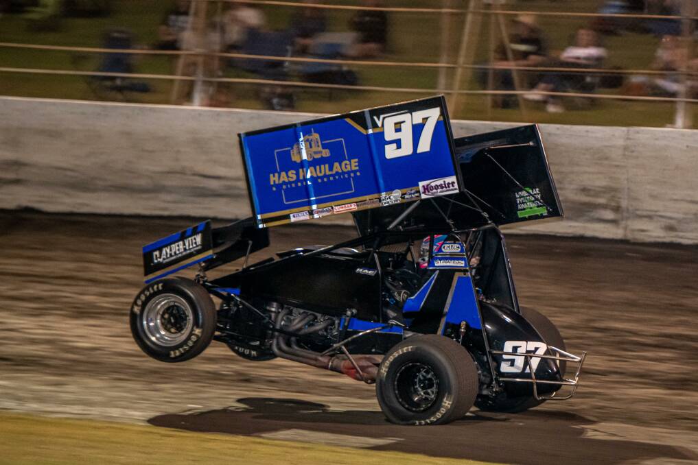 Jordan Rae is doing a stint behind the wheel of the Victorian 97 sprintcar. Picture by Aidan Freeman 