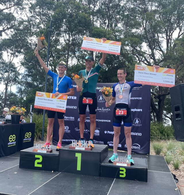 Kurt McDonald (left) finished second at the Australian long distance triathlon championships. Picture supplied 