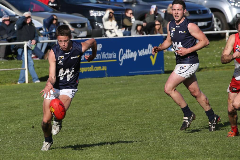 A young Mitch Burgess playing for Warrnambool in 2018. File picture 