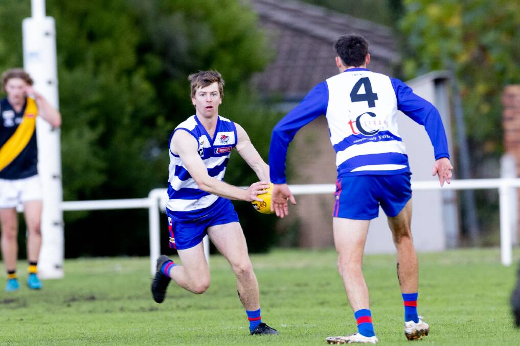 Terang Mortlake's Joe Arundell is leading the Bloods in 2023. Picture by Anthony Brady 