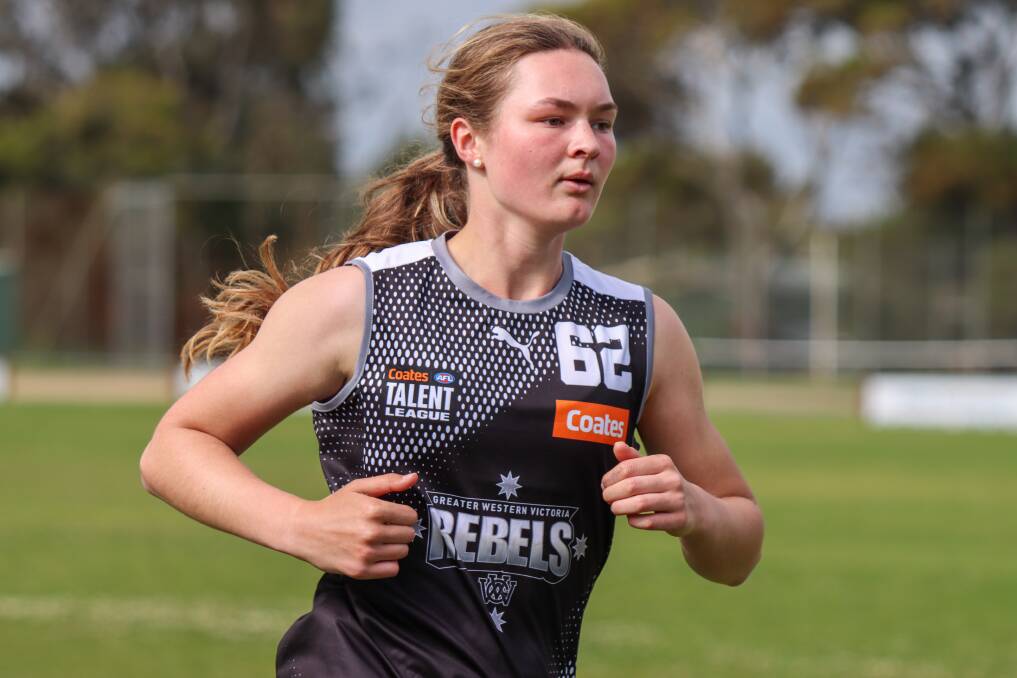 South Warrnambool's Grace Schrama at Rebels' pre-season training at Allansford. Picture by Justine McCullagh-Beasy 