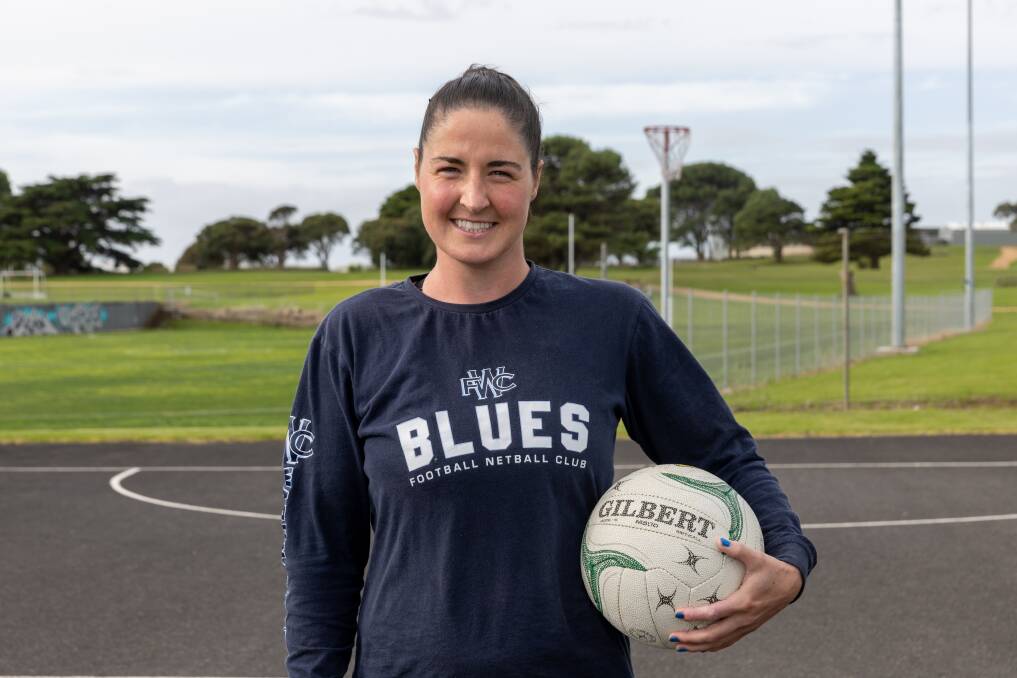 Warrnambool's Sarah Cowling, 31, at Reid Oval where she's played netball since her teens. Picture by Eddie Guerrero 